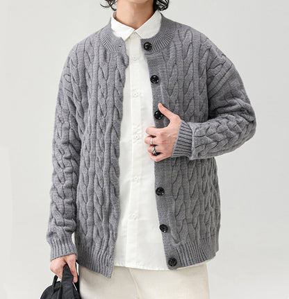 Langärmlige Strickjacke für Herren