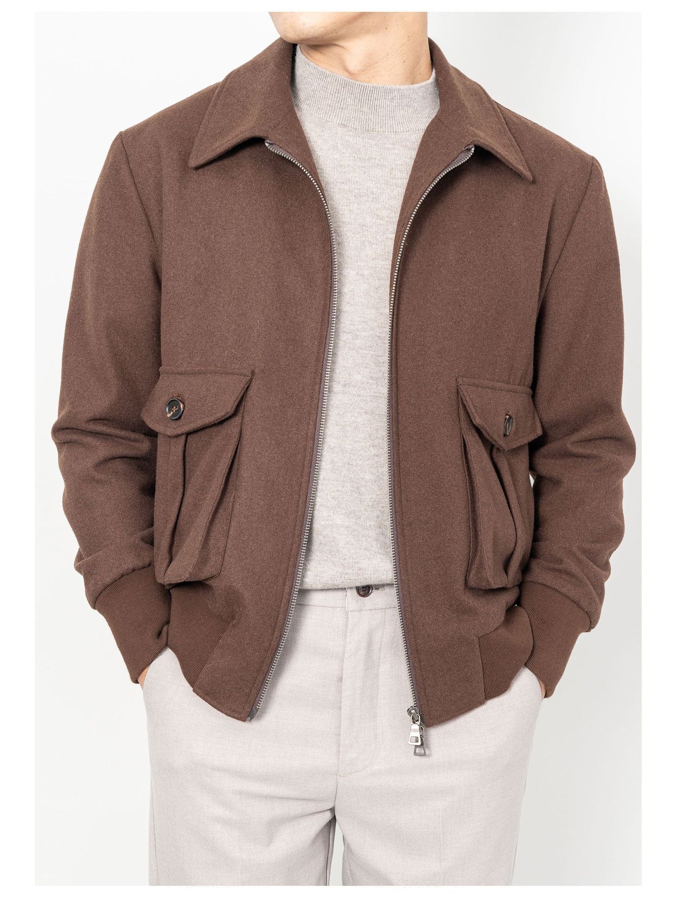 Jacke mit Reißverschluss und Klappentaschen für Herren