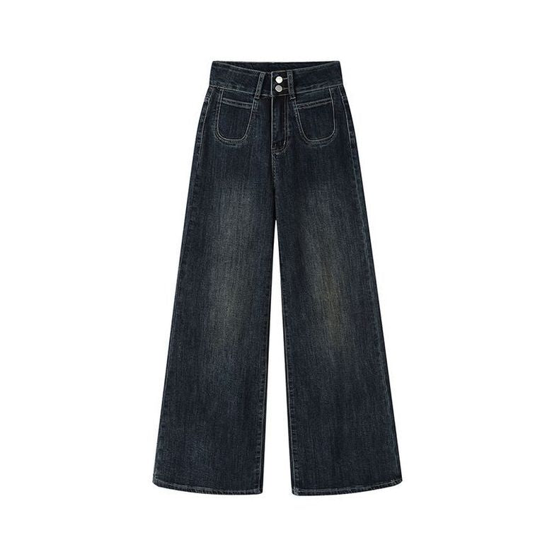 Lässige Jeans aus Denim in voller Länge für Damen