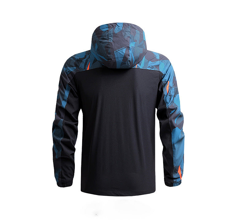 Herren-Canvasjacke mit Stehkragen für den Herbst