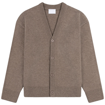 Herren-Strickjacke mit V-Ausschnitt und Knöpfen