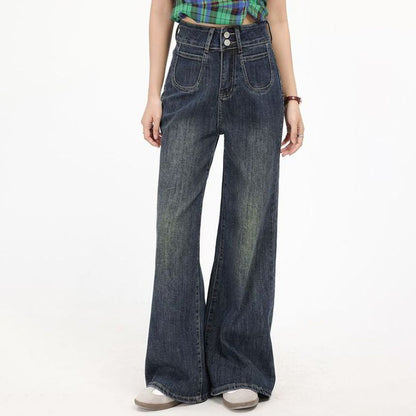 Lässige Jeans aus Denim in voller Länge für Damen